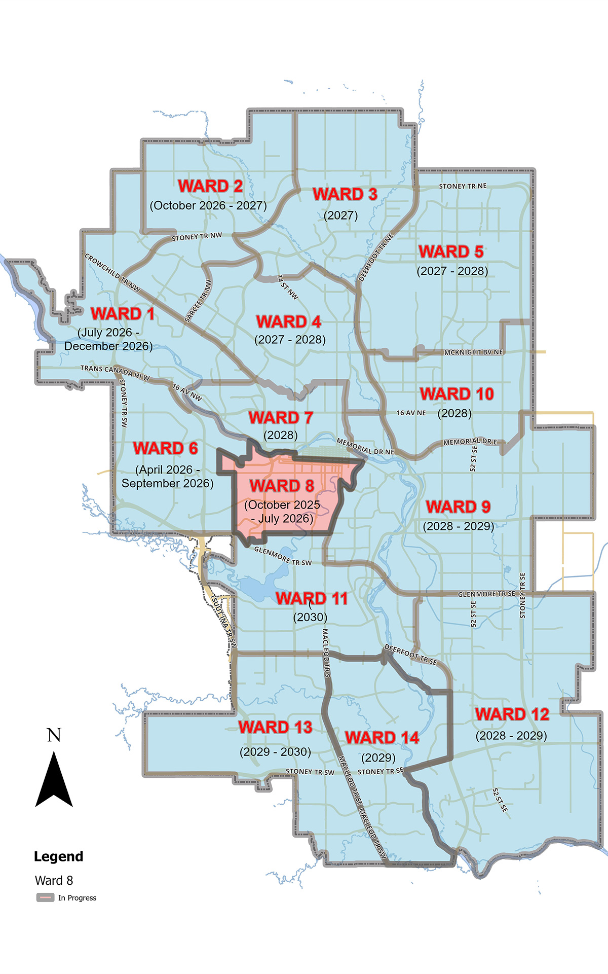 Ward map for water metre installation