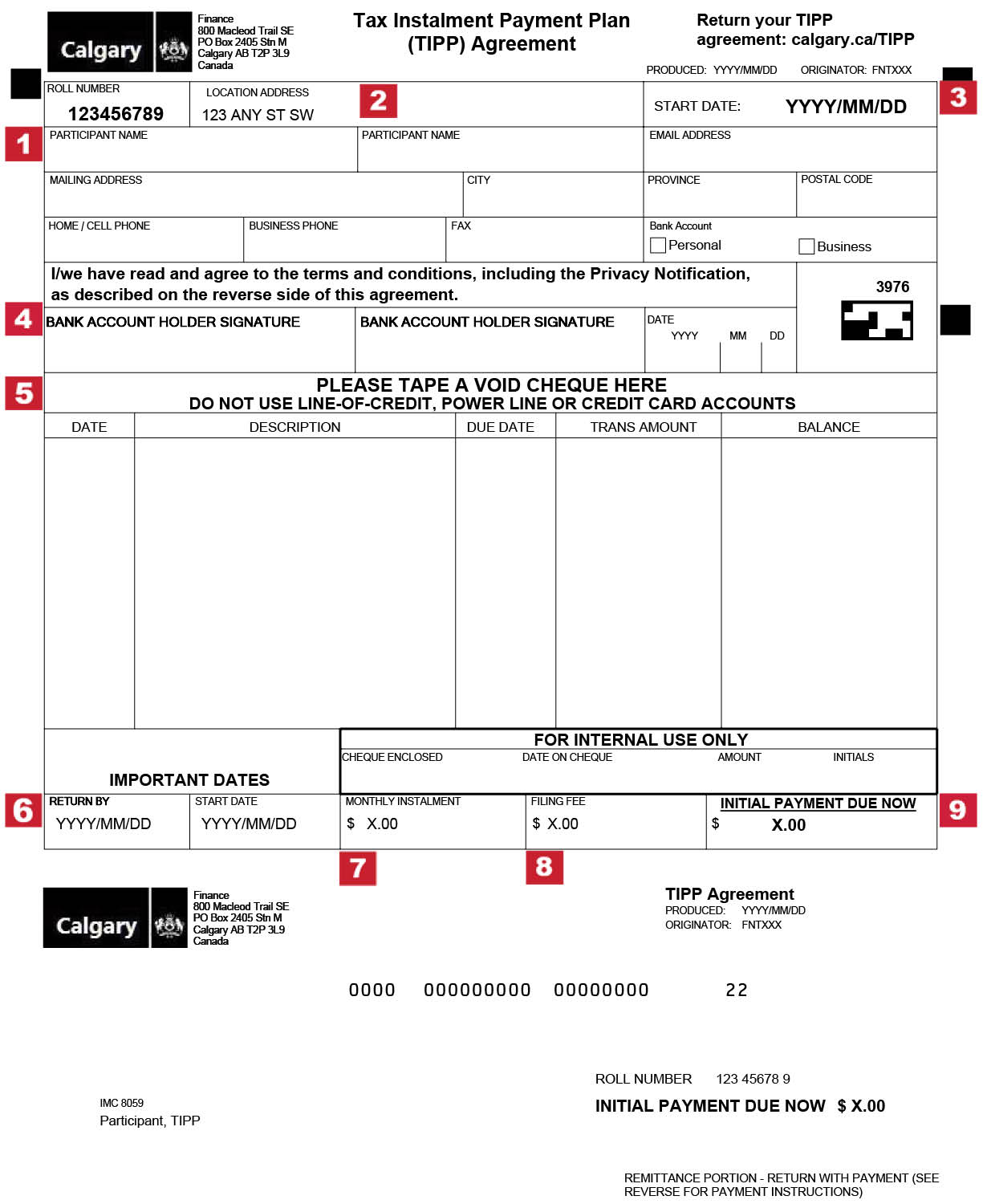 How to fill out your TIPP agreement