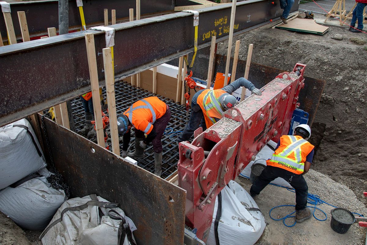 Crews working on pipe along 33rd Ave SW