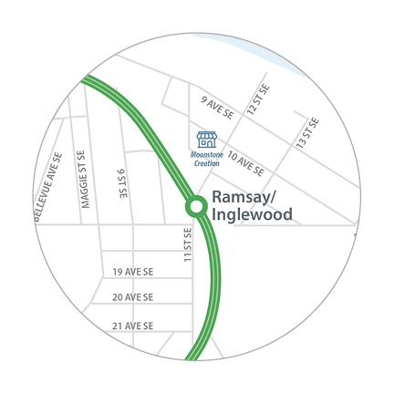 Map of Moonstone Creation in relation to Ramsay/Inglewood Station.
