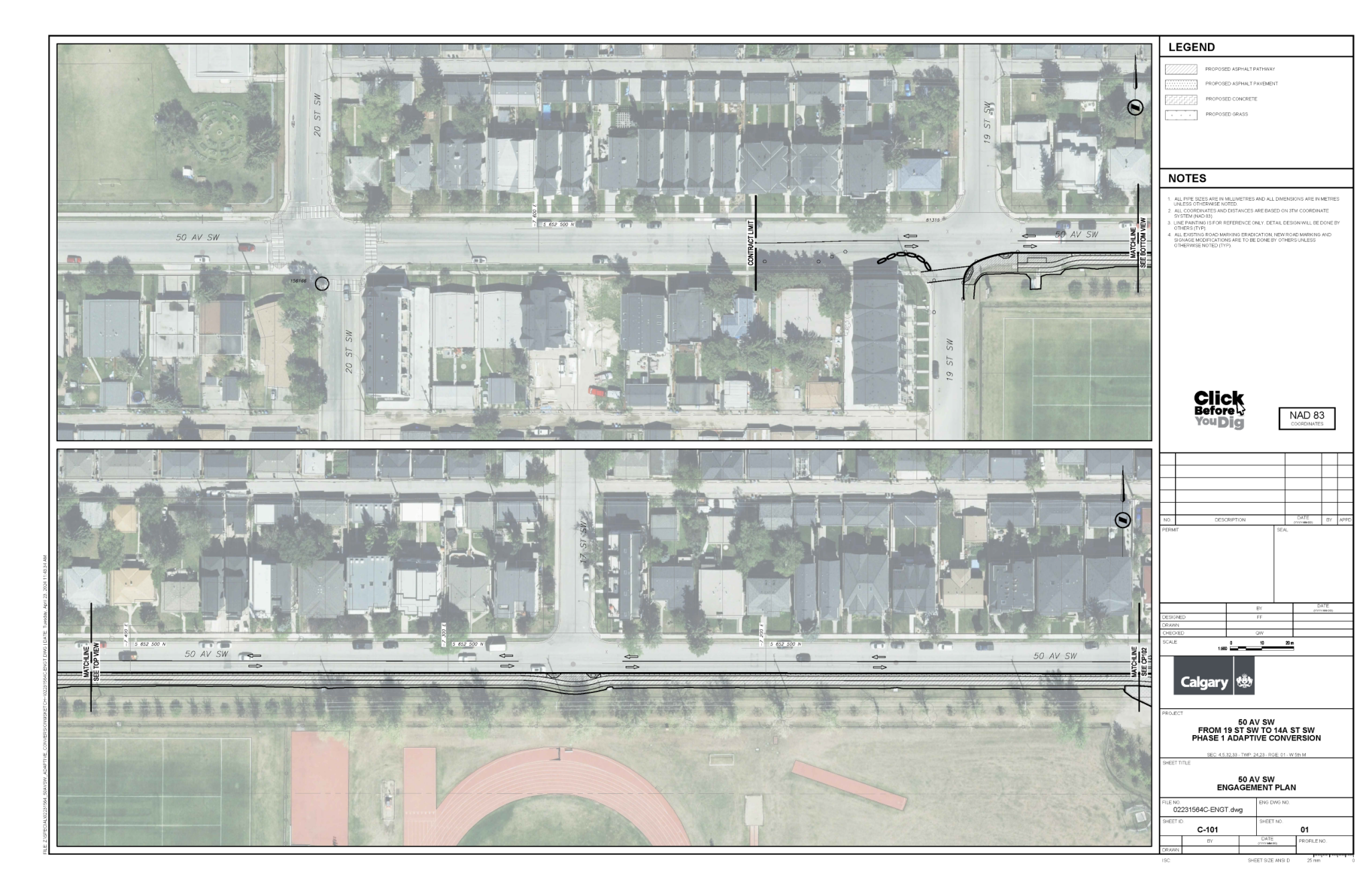 50 Avenue S.W. Phase 1 - from 19 street to 14A Street S.W.